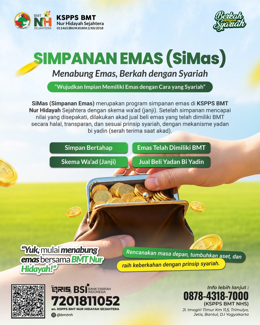 Poster SiMas — Simpanan Emas — KSPPS BMT Nur Hidayah Sejahtera